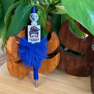 Autism Awareness Pen 🧩 Handmade Silicone Beads + Extra Ink Refill